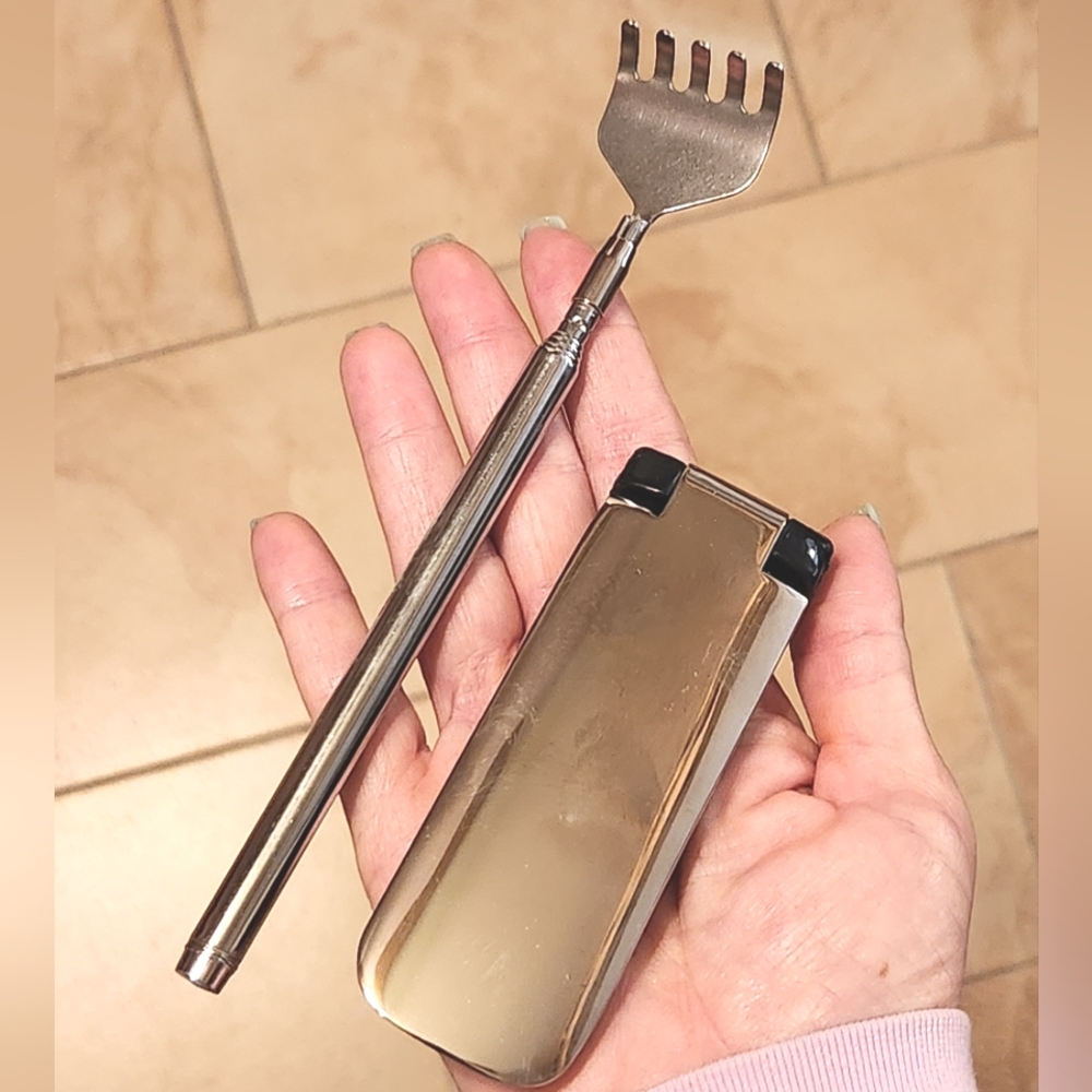 Restoration Hardware Telescoping Back Scratcher & Portable Lint Brush Set